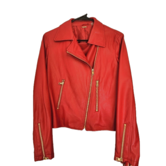 Tahari Jackets & Blazers - Tahari red leather jacket.
